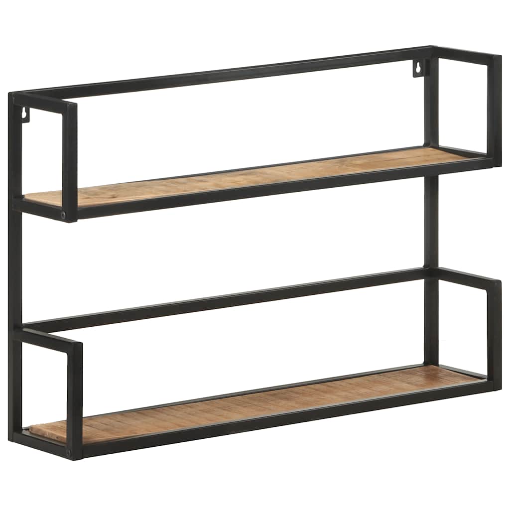 Wandregal 80x20x60 cm Raues Mangoholz