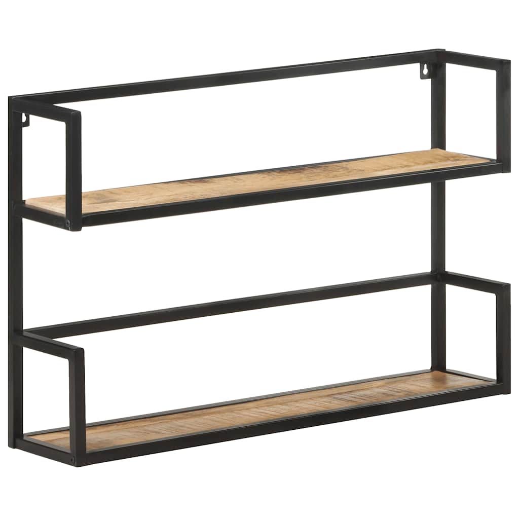 Wandregal 80x20x60 cm Raues Mangoholz