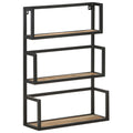 Wandregal 60x20x85 cm Raues Mangoholz