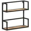 Wandregal 60x20x60 cm Raues Mangoholz