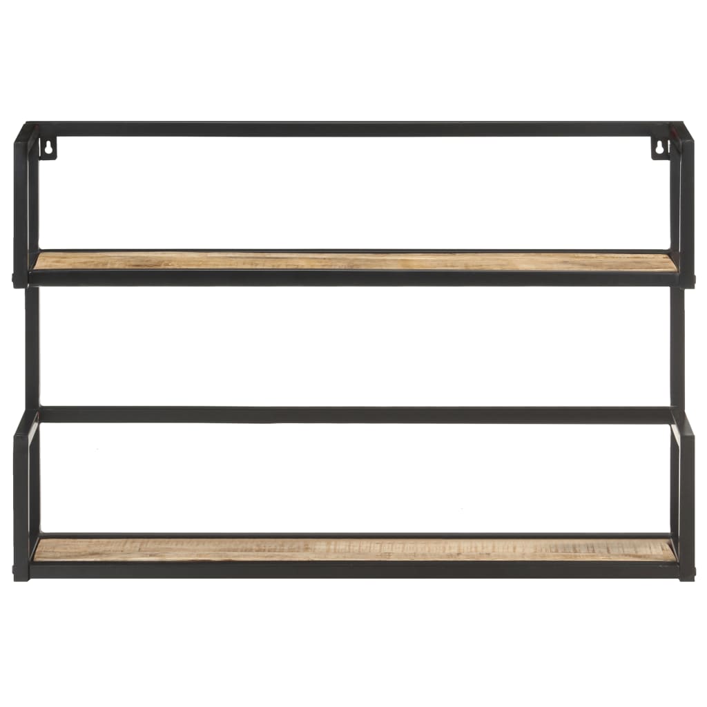 Wandregal 60x20x60 cm Raues Mangoholz