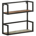 Wandregal 60x20x60 cm Altholz Massiv