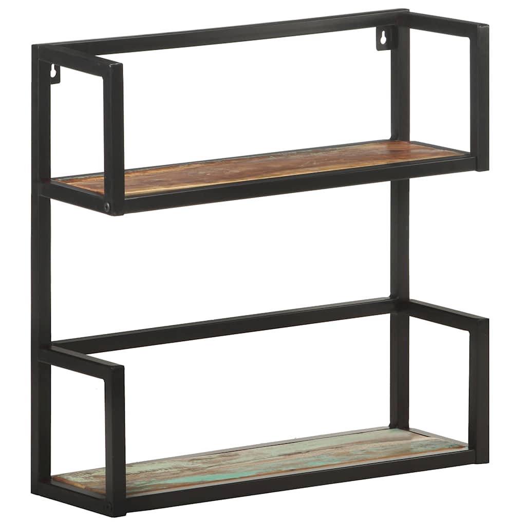 Wandregal 60x20x60 cm Altholz Massiv