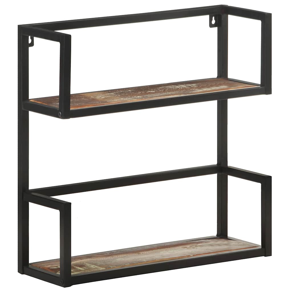 Wandregal 60x20x60 cm Altholz Massiv