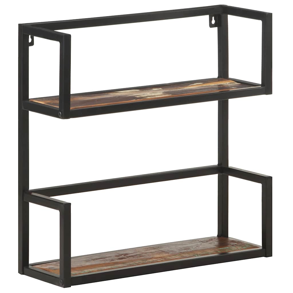 Wandregal 60x20x60 cm Altholz Massiv