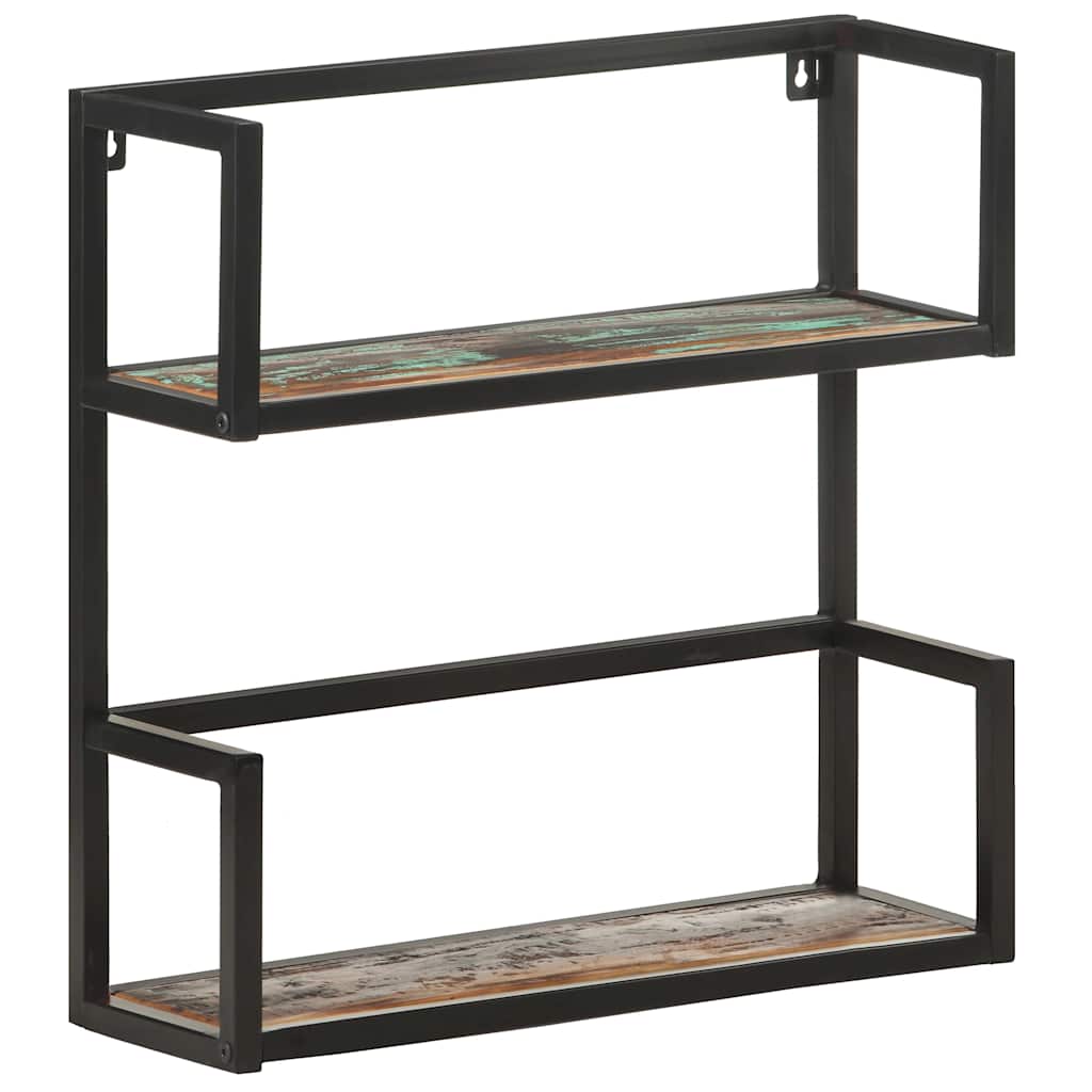 Wandregal 60x20x60 cm Altholz Massiv