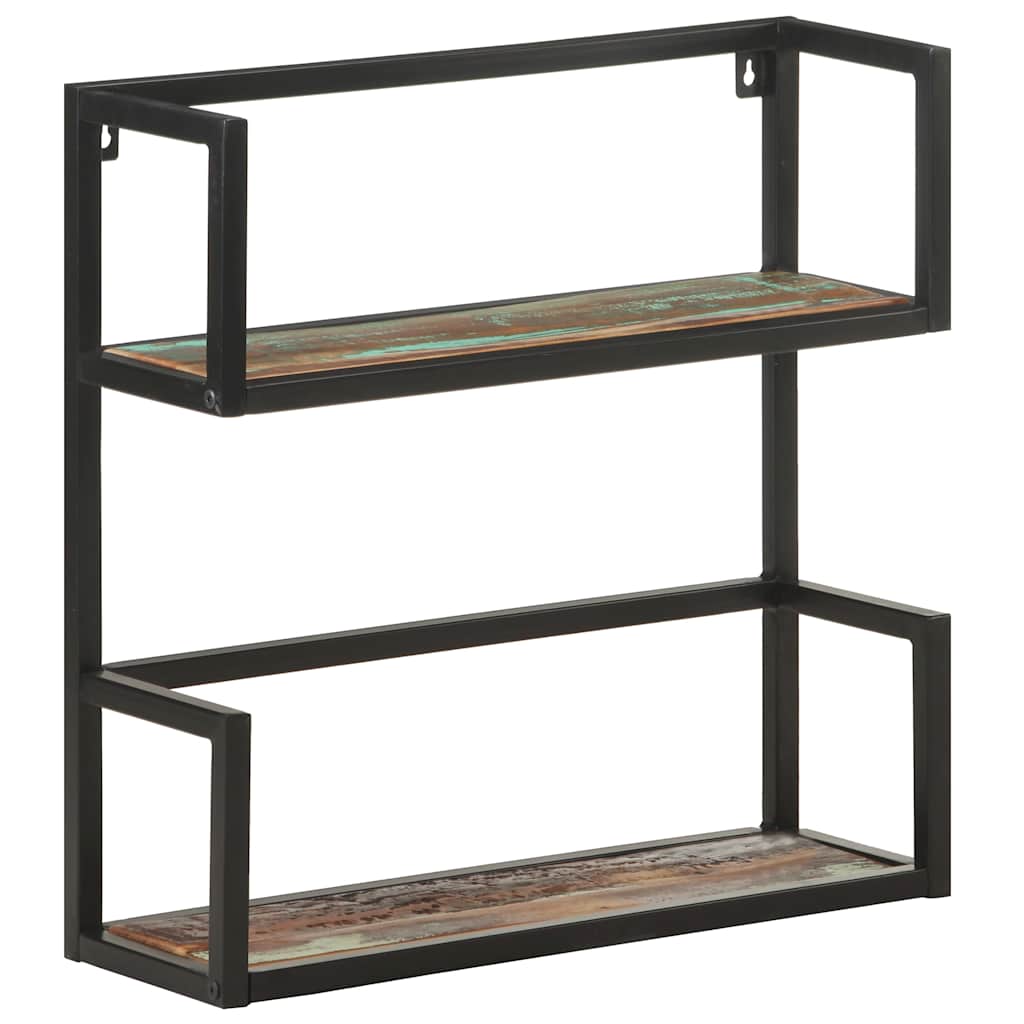 Wandregal 60x20x60 cm Altholz Massiv