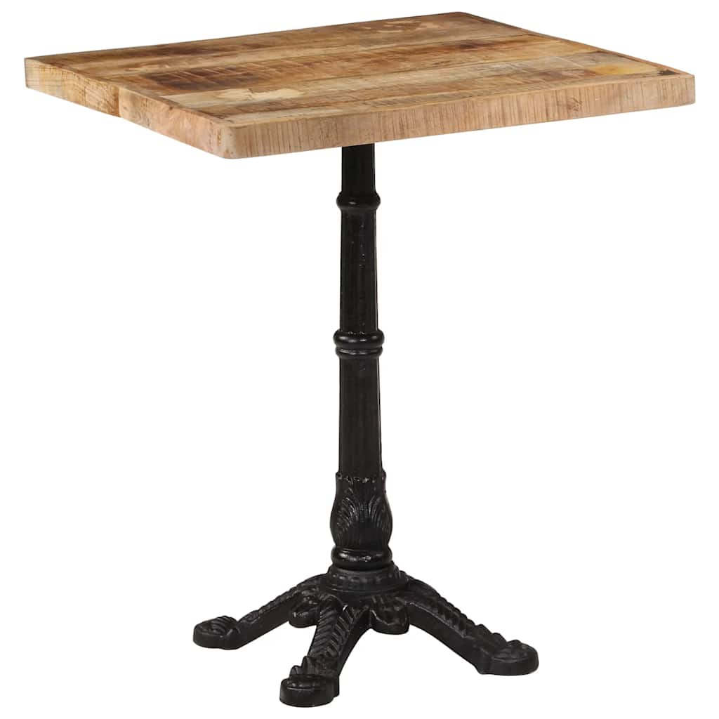 Bistrotisch 60x60x77 cm Raues Mangoholz