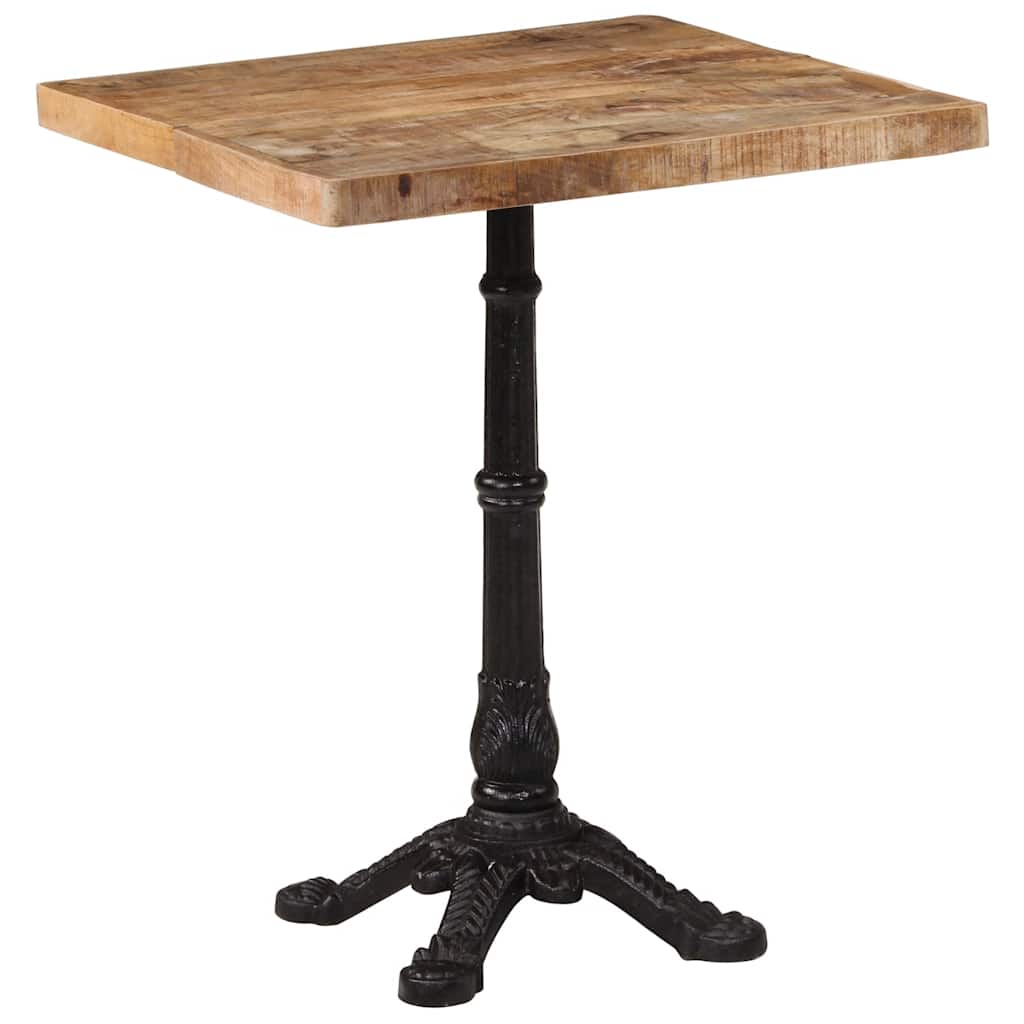 Bistrotisch 60x60x77 cm Raues Mangoholz