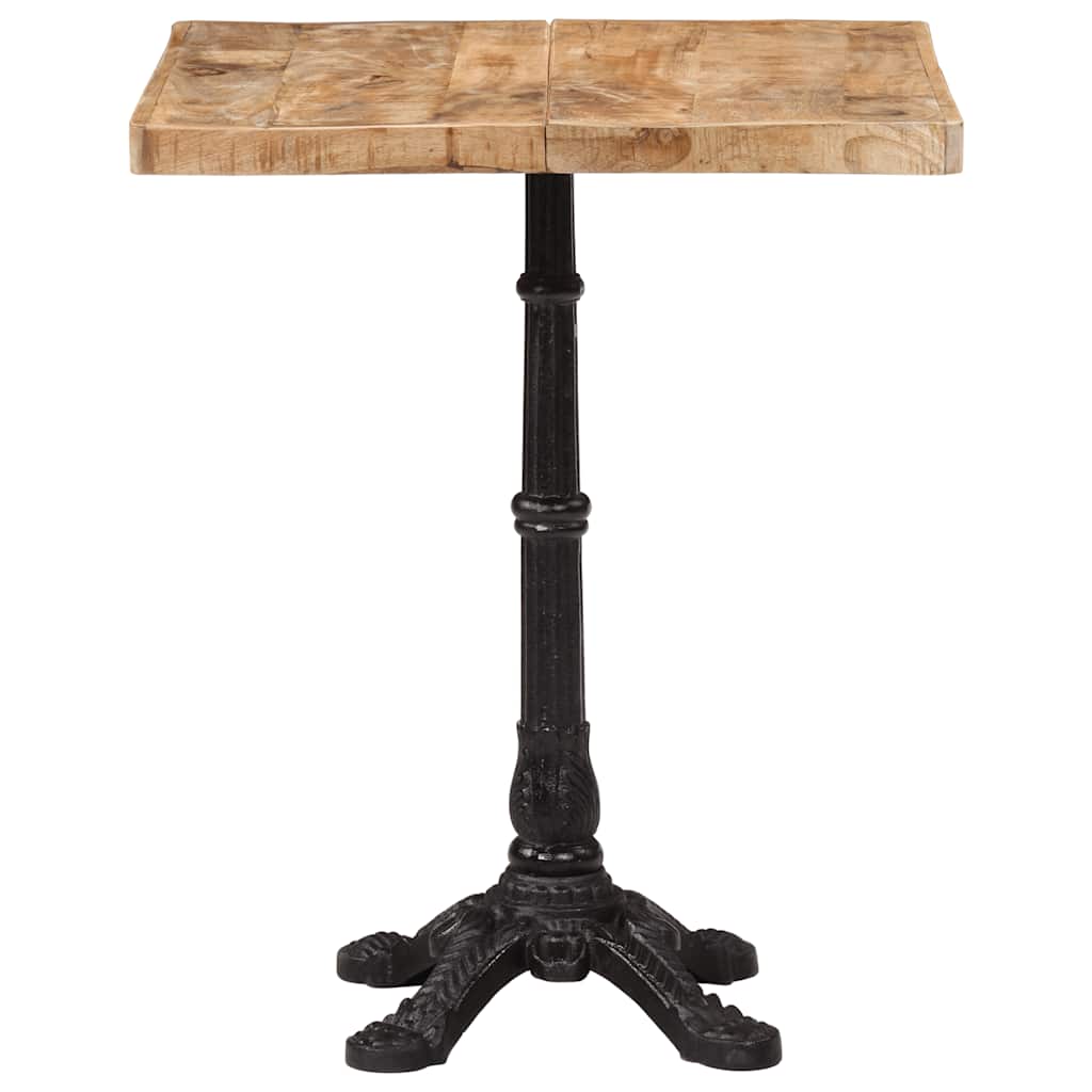 Bistrotisch 60x60x77 cm Raues Mangoholz