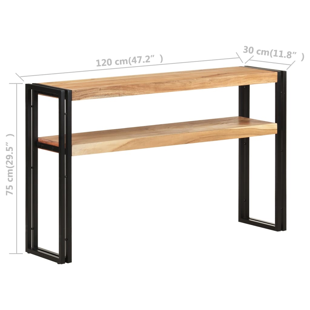 Konsolentisch 120x30x75 cm Massivholz Akazie