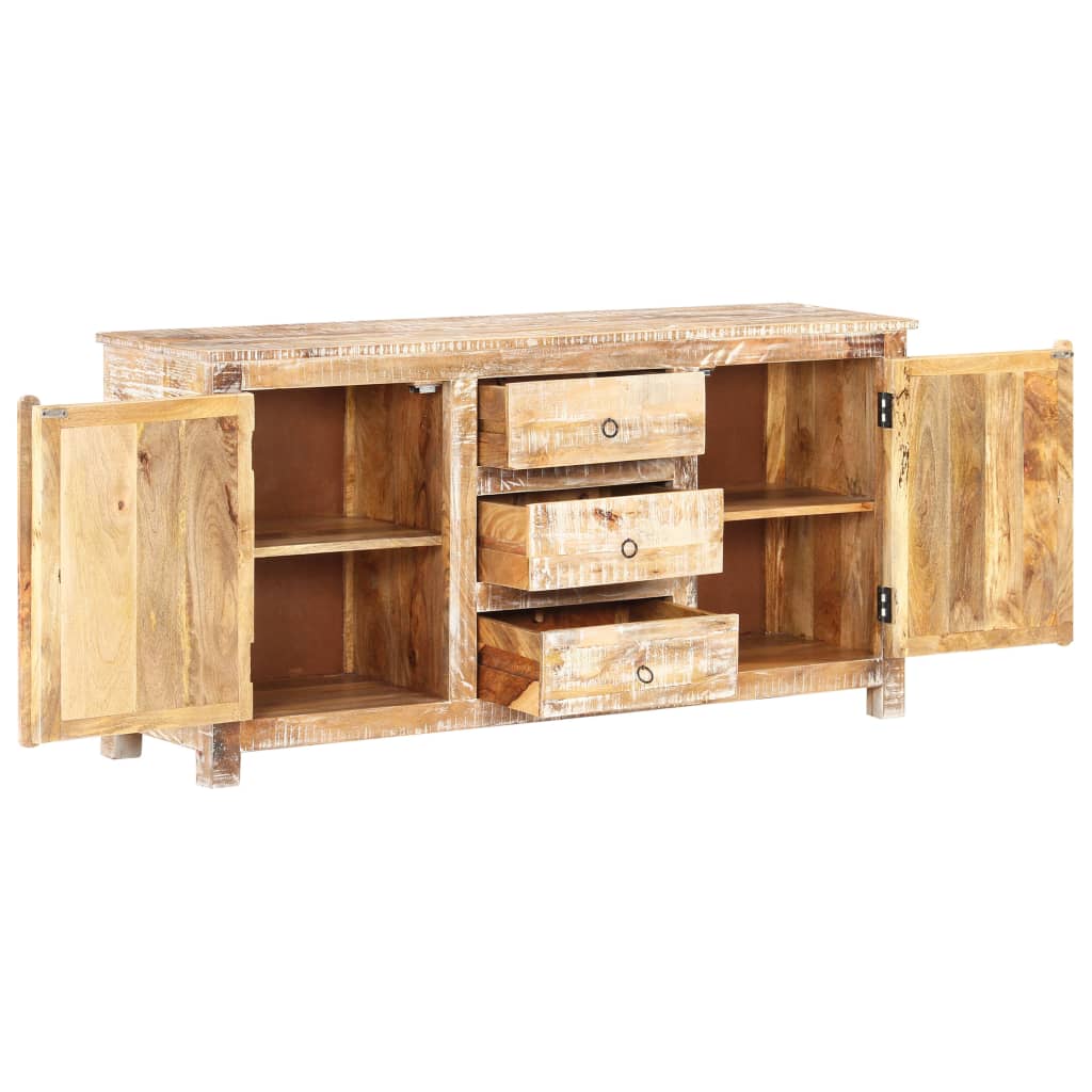 Sideboard 151x40x75 cm Raues Akazienholz