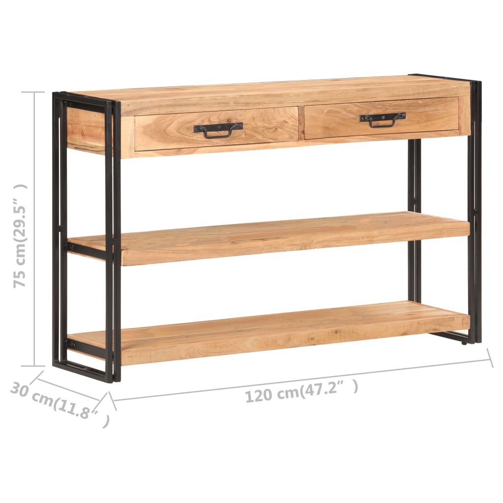 Sideboard 120x30x75 cm Akazie Massivholz