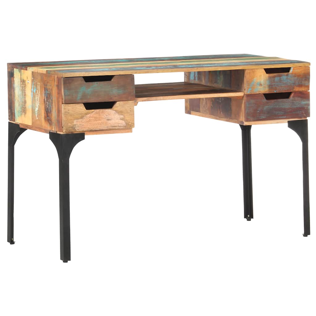 Schreibtisch 118x48x75 cm Recyceltes Massivholz