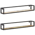 Wandregale 2 Stk. 120 cm Altholz Massiv