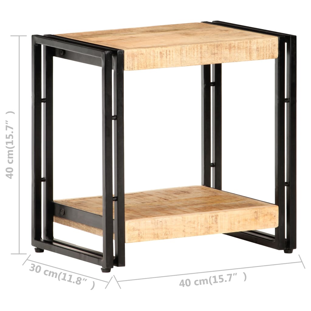 Beistelltisch 40x30x40 cm Raues Mangoholz