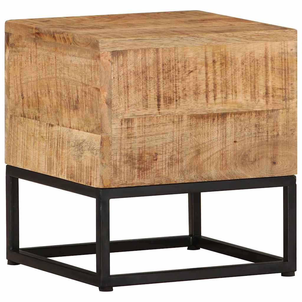 Beistelltisch 30x30x33 cm Raues Mangoholz