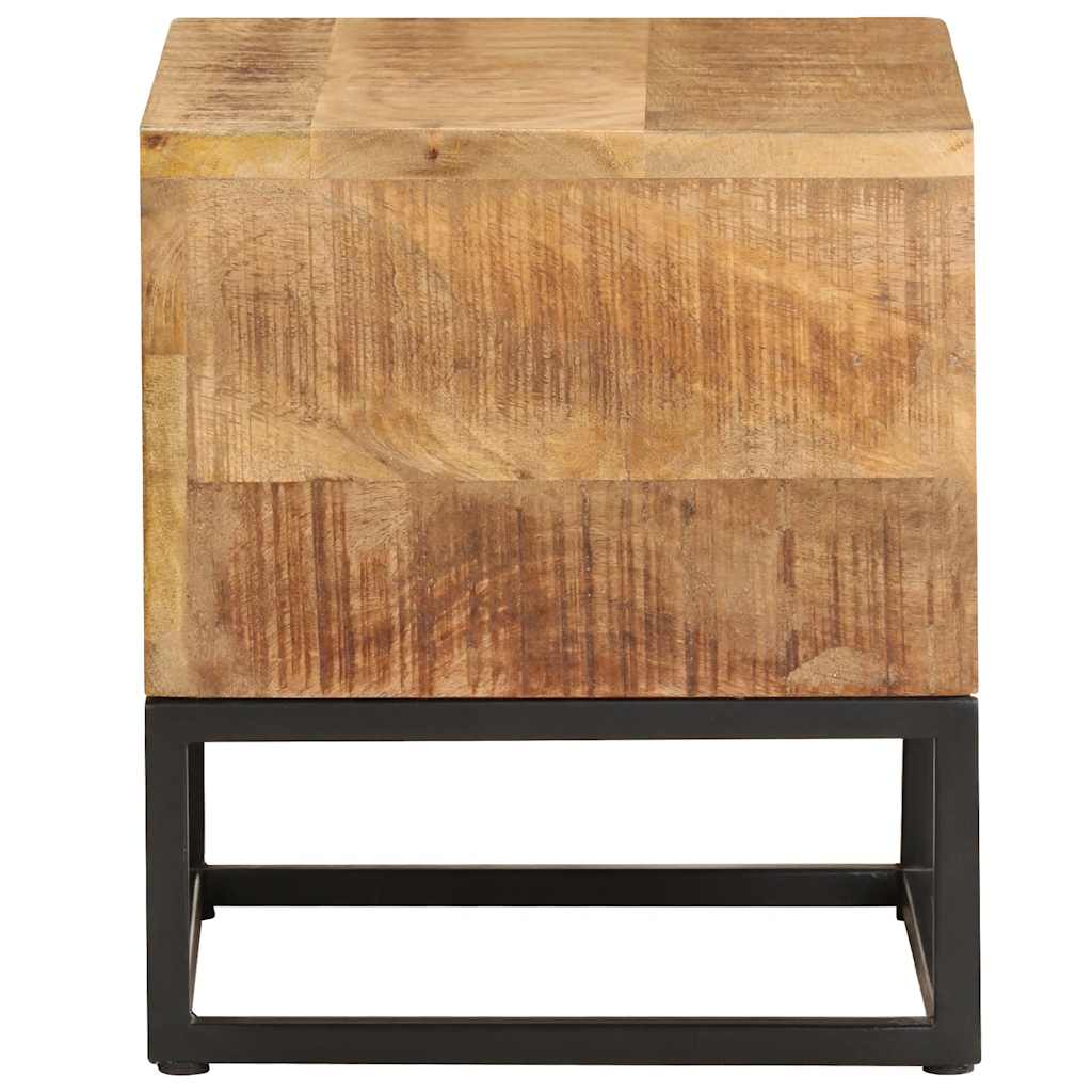 Beistelltisch 30x30x33 cm Raues Mangoholz