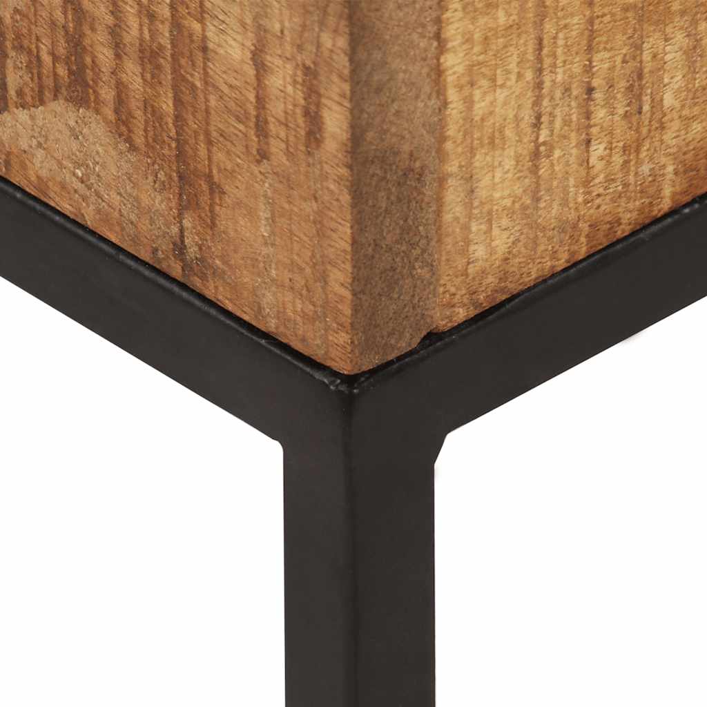 Beistelltisch 30x30x33 cm Raues Mangoholz