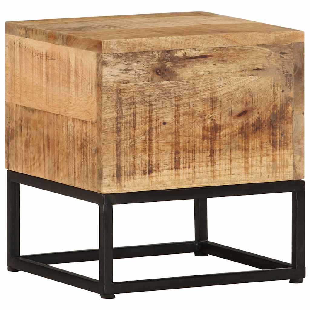 Beistelltisch 30x30x33 cm Raues Mangoholz