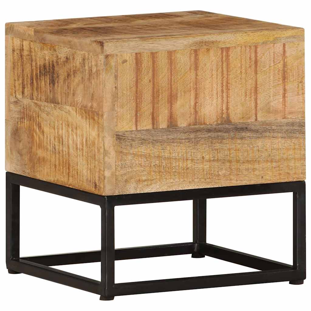 Beistelltisch 30x30x33 cm Raues Mangoholz