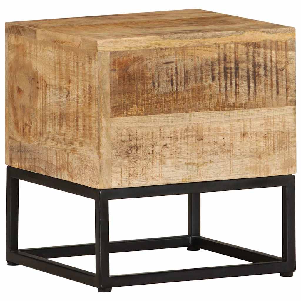 Beistelltisch 30x30x33 cm Raues Mangoholz