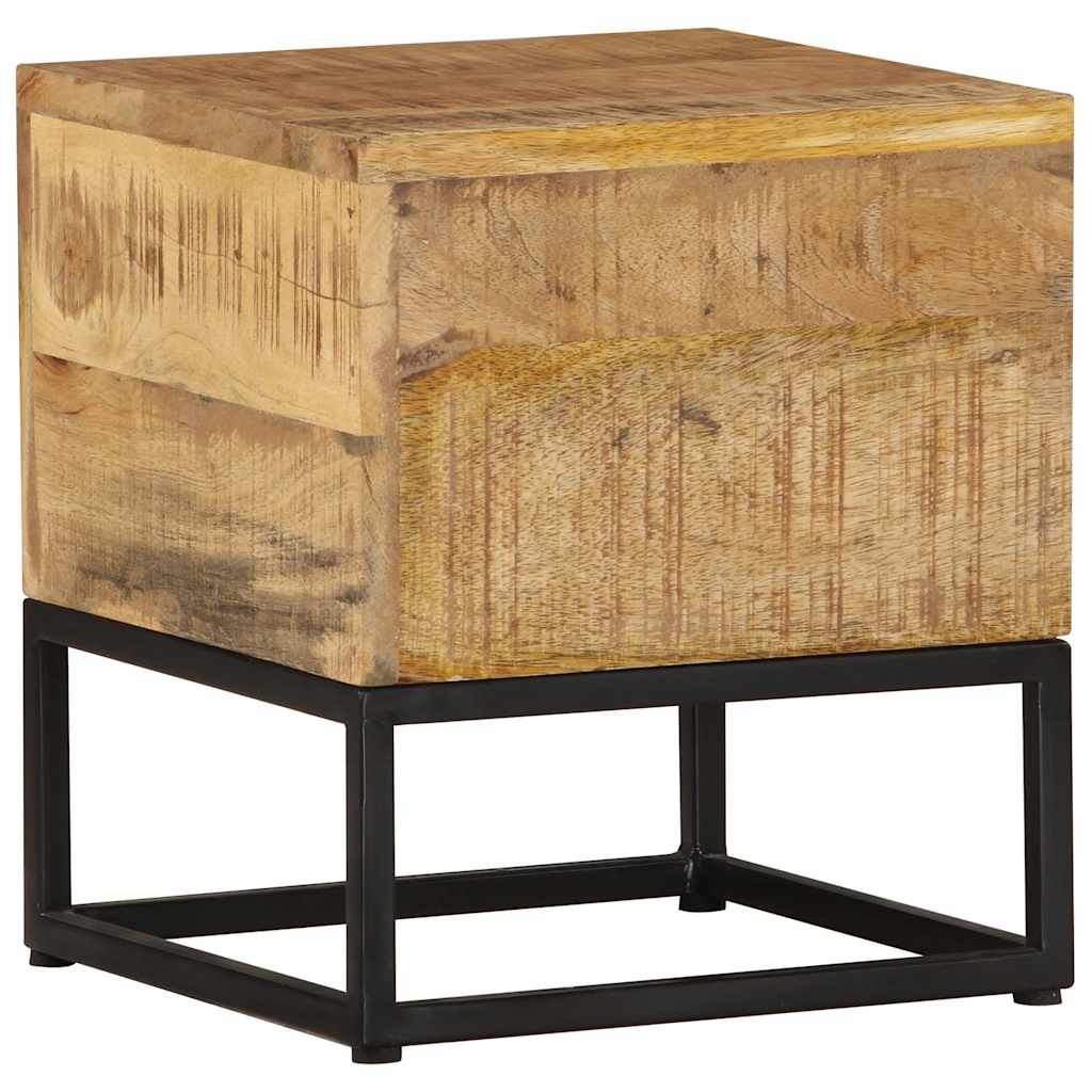 Beistelltisch 30x30x33 cm Raues Mangoholz