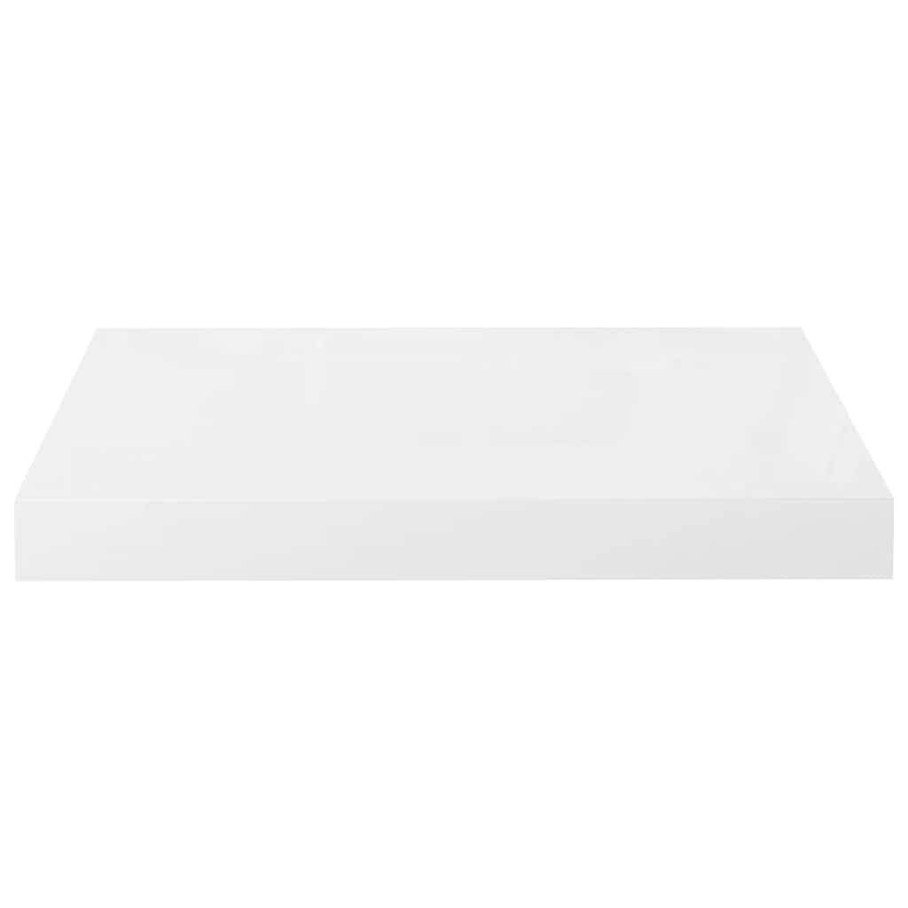 Schweberegale 4 Stk. Hochglanz-Weiß 40x23x3,8 cm MDF