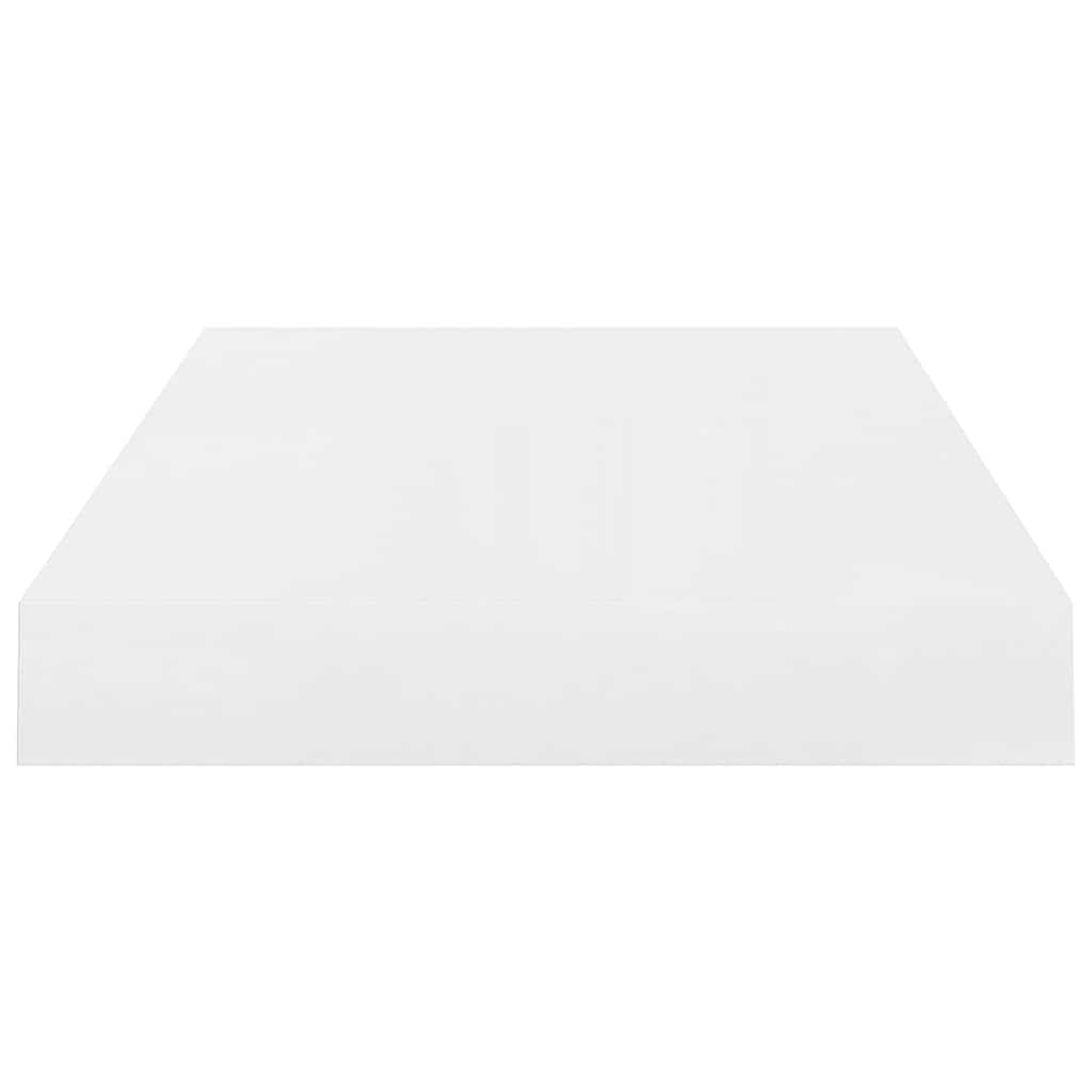 Schweberegale 4 Stk. Hochglanz-Weiß 40x23x3,8 cm MDF