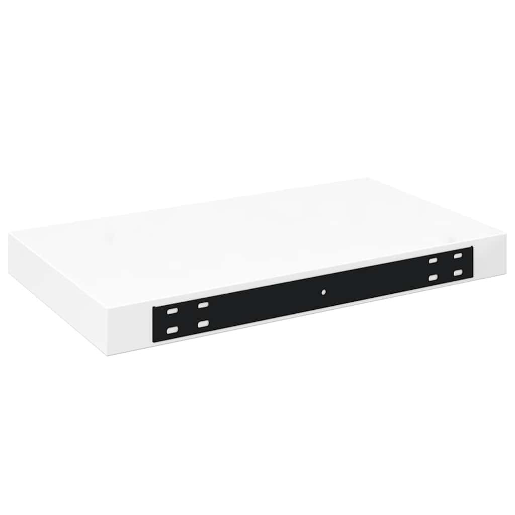 Schweberegale 4 Stk. Hochglanz-Weiß 40x23x3,8 cm MDF