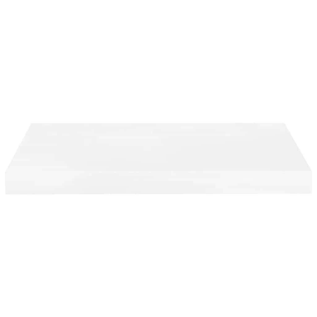 Schweberegale 4 Stk. Hochglanz-Weiß 50x23x3,8 cm MDF