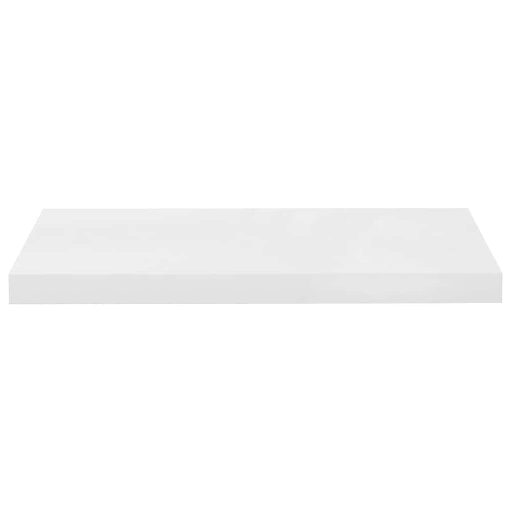 Schweberegale 4 Stk. Hochglanz-Weiß 60x23,5x3,8 cm MDF