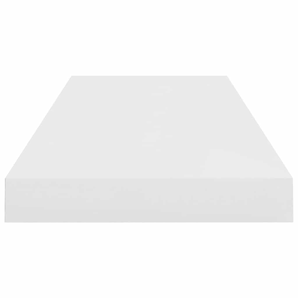 Schweberegale 4 Stk. Hochglanz-Weiß 60x23,5x3,8 cm MDF