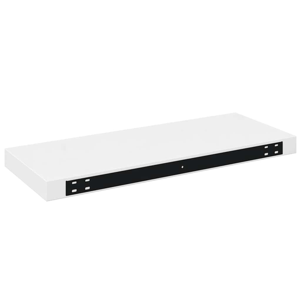 Schweberegale 4 Stk. Hochglanz-Weiß 60x23,5x3,8 cm MDF