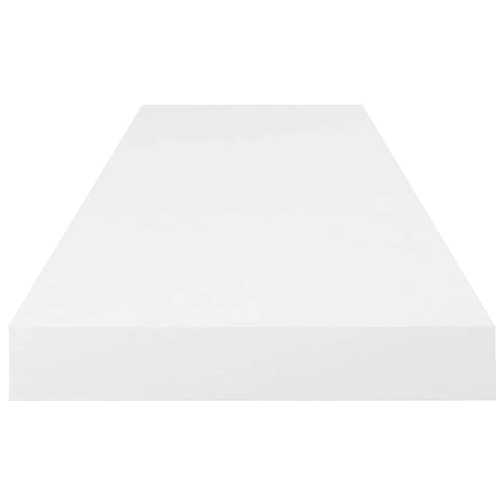 Schweberegale 4 Stk. Hochglanz-Weiß 80x23,5x3,8 cm MDF