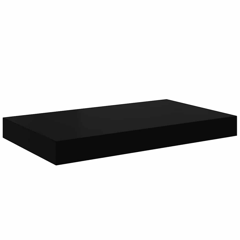 Schweberegal Hochglanz-Schwarz 40x23x3,8 cm MDF