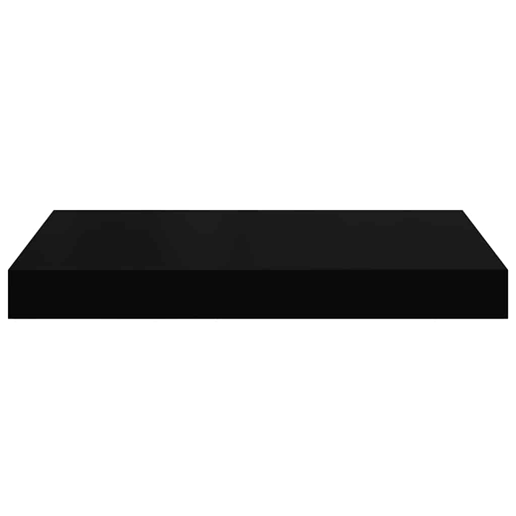 Schweberegale 4 Stk. Hochglanz-Schwarz 40x23x3,8 cm MDF