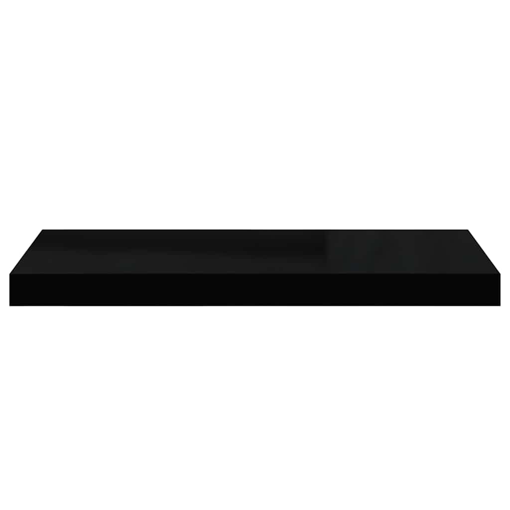 Schweberegal Hochglanz-Schwarz 60x23,5x3,8 cm MDF