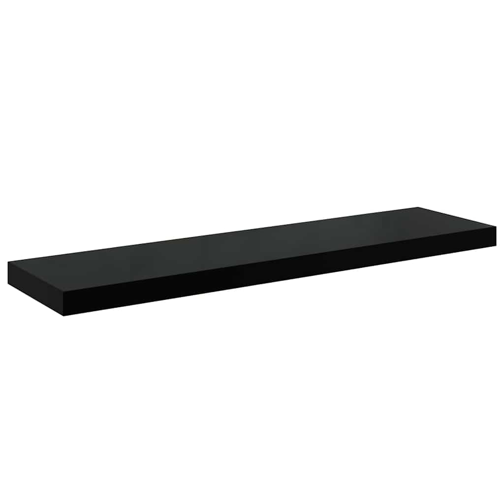 Schweberegal Hochglanz-Schwarz 90x23,5x3,8 cm MDF