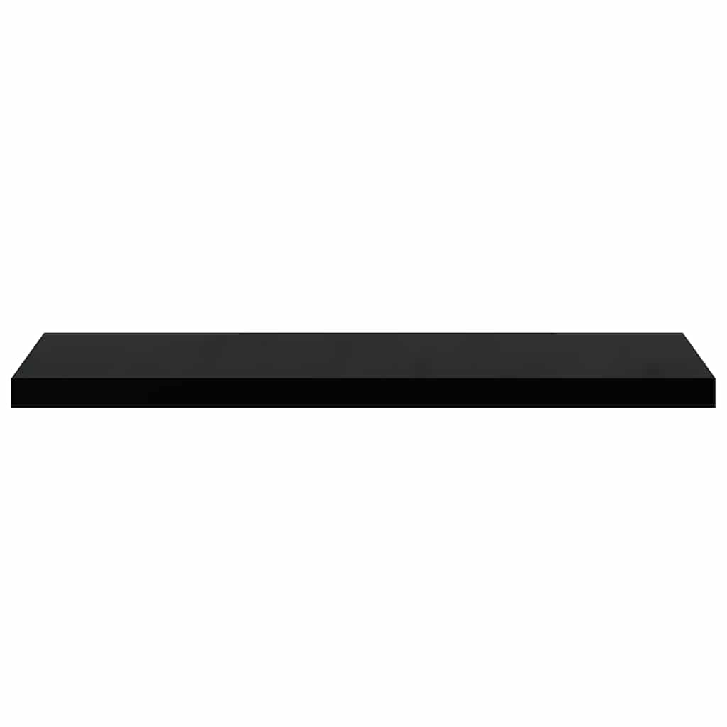 Wandregale Schwebend 4 Stk. Hochglanz-Schwarz 90x23,5x3,8cm MDF