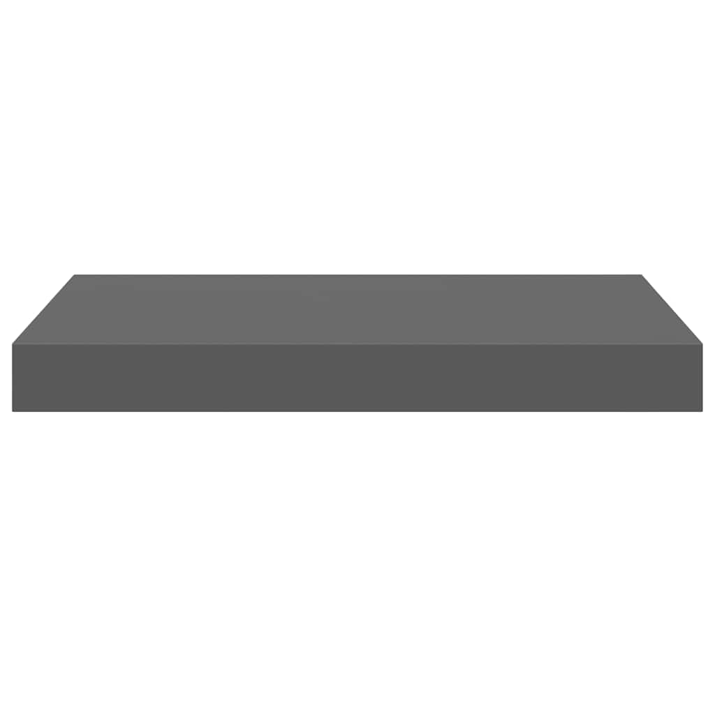 Schwebendes Wandregal Hochglanz-Grau 40x23x3,8 cm MDF