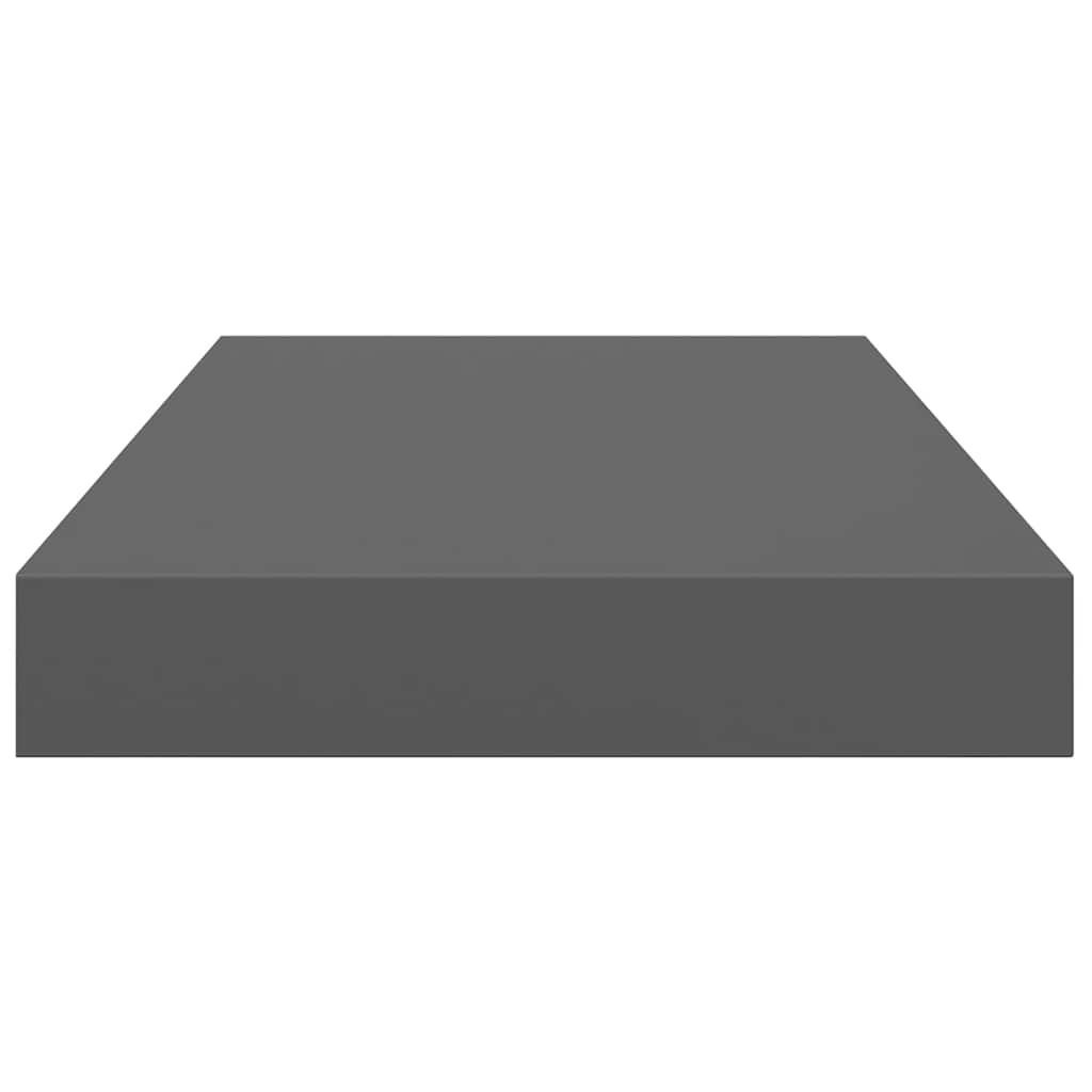 Schwebendes Wandregal Hochglanz-Grau 40x23x3,8 cm MDF