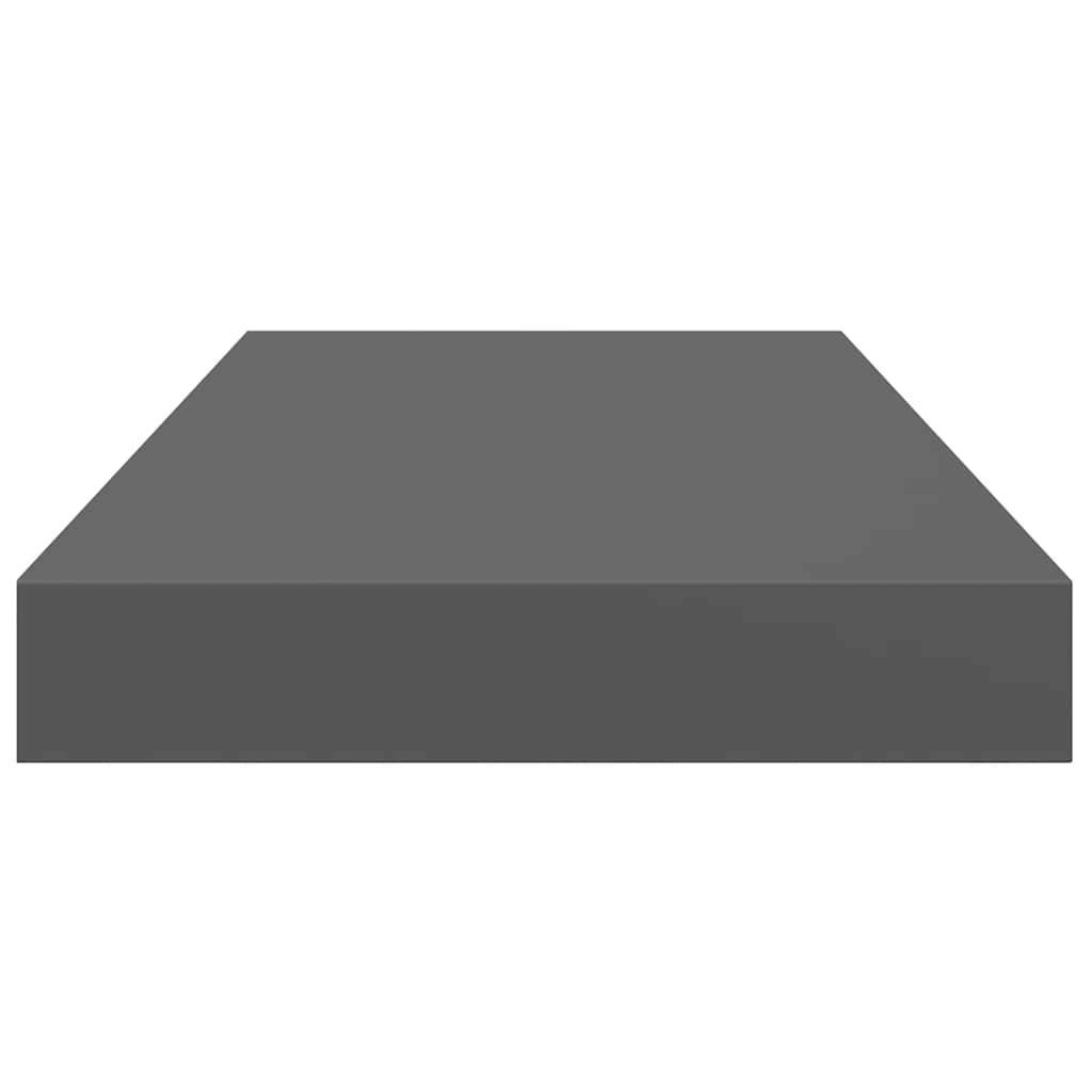 Schweberegal Hochglanz-Grau 50x23x3,8 cm MDF
