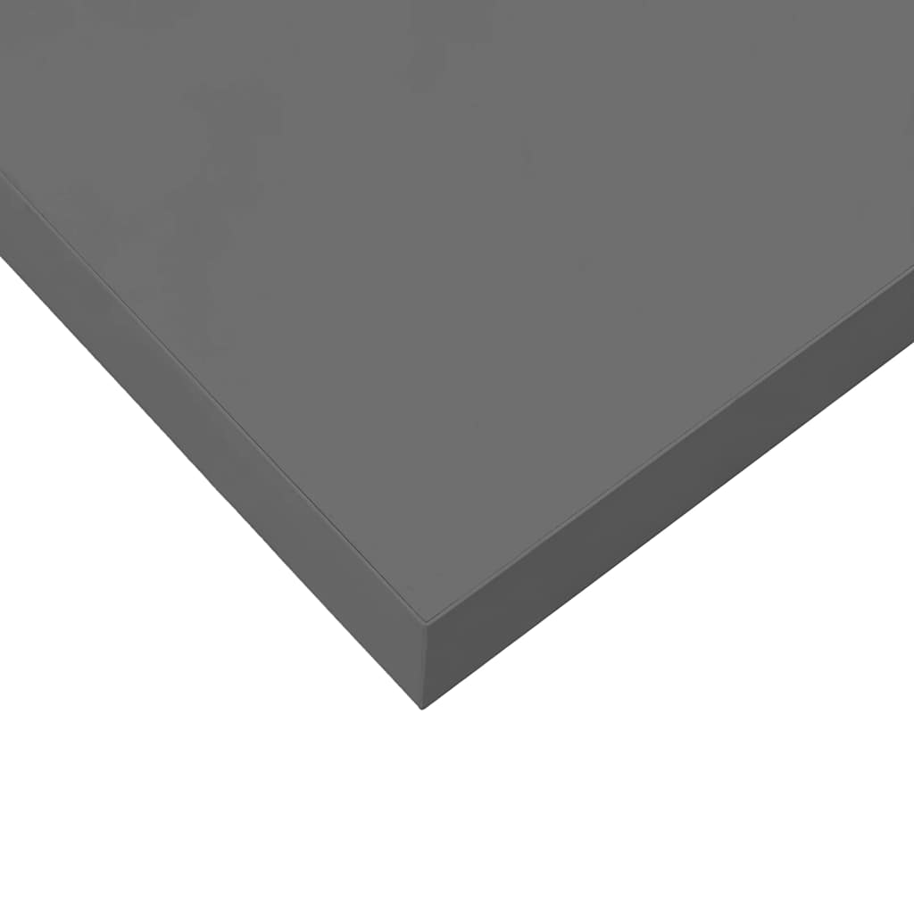 Schweberegal Hochglanz-Grau 50x23x3,8 cm MDF