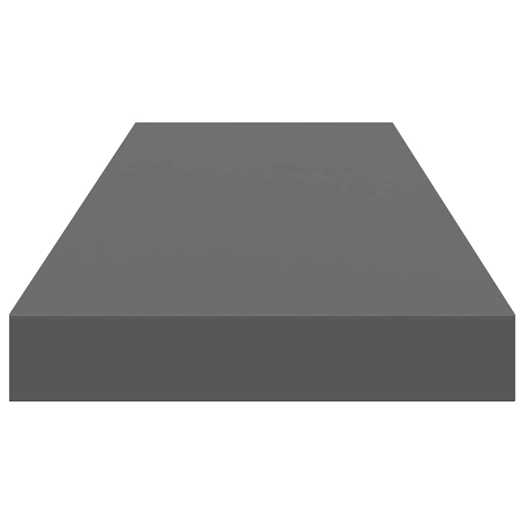 Schweberegale 4 Stk. Hochglanz-Grau 80x23,5x3,8 cm MDF