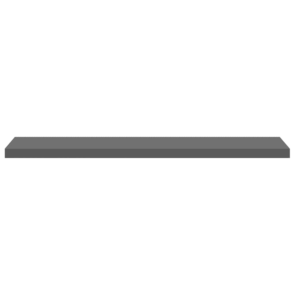 Schweberegale 4 Stk. Hochglanz-Grau 120x23,5x3,8 cm MDF