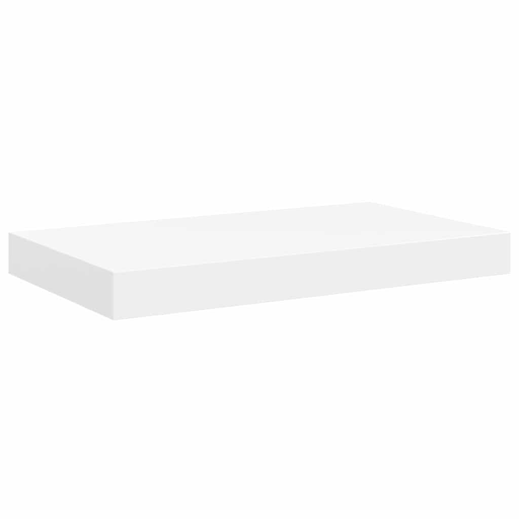 Schweberegale 2 Stk. Weiß 50x23x3,8 cm MDF