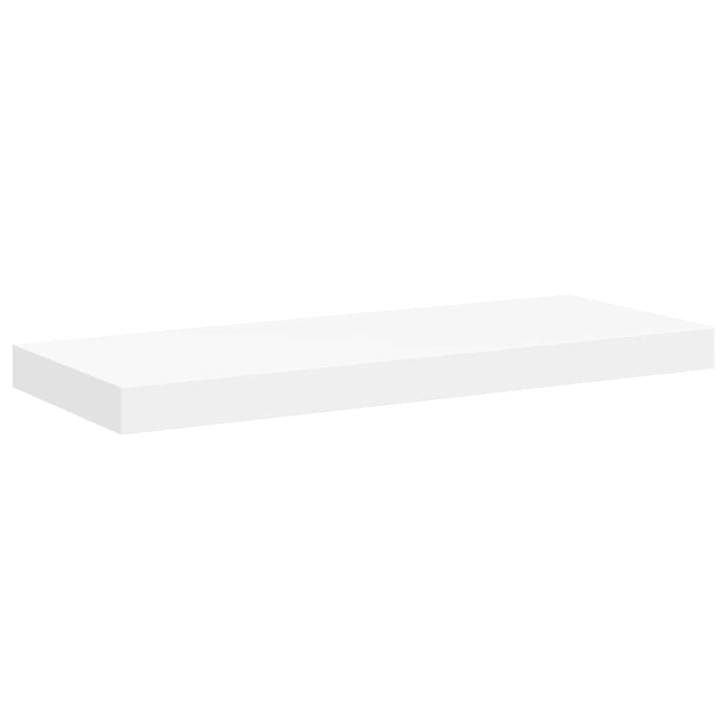 Schwebende Wandregale 2 Stk. Weiß 60x23,5x3,8cm MDF