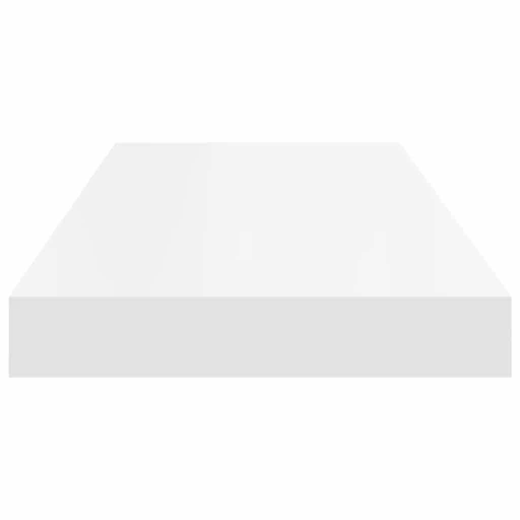 Schwebende Wandregale 2 Stk. Weiß 60x23,5x3,8cm MDF