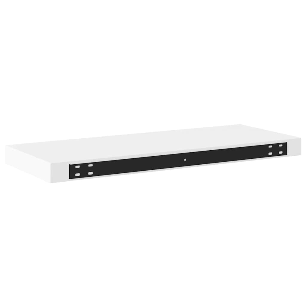 Schwebende Wandregale 2 Stk. Weiß 60x23,5x3,8cm MDF